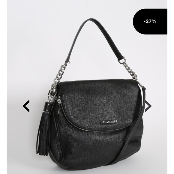 Michael Kors Bedford Shoulder Bag Black Purse - Picture 5 of 7